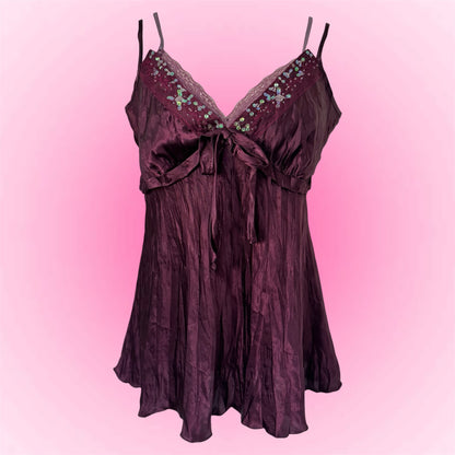 Purple Sequin Babydoll Cami (M/L)