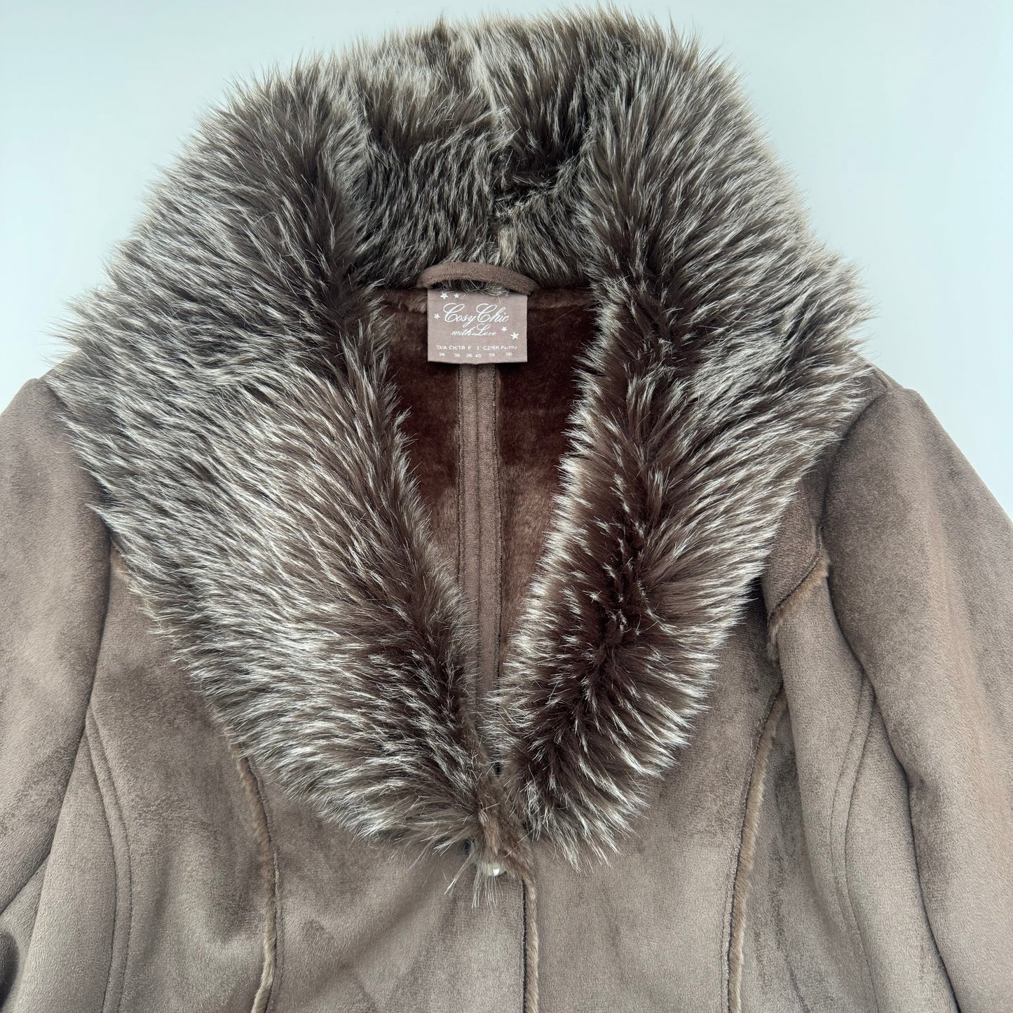 Vintage brown afghan coat (S)