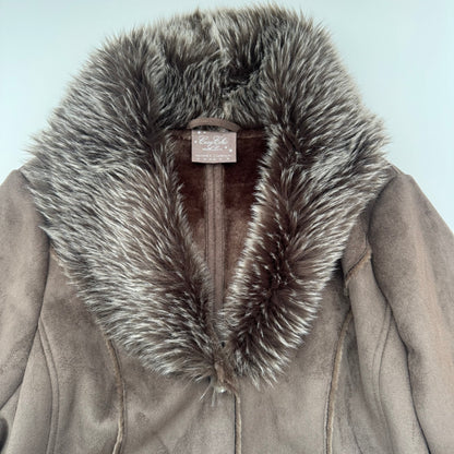 Vintage brown afghan coat (S)