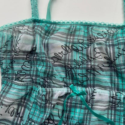 Blue Y2k cami top (M)