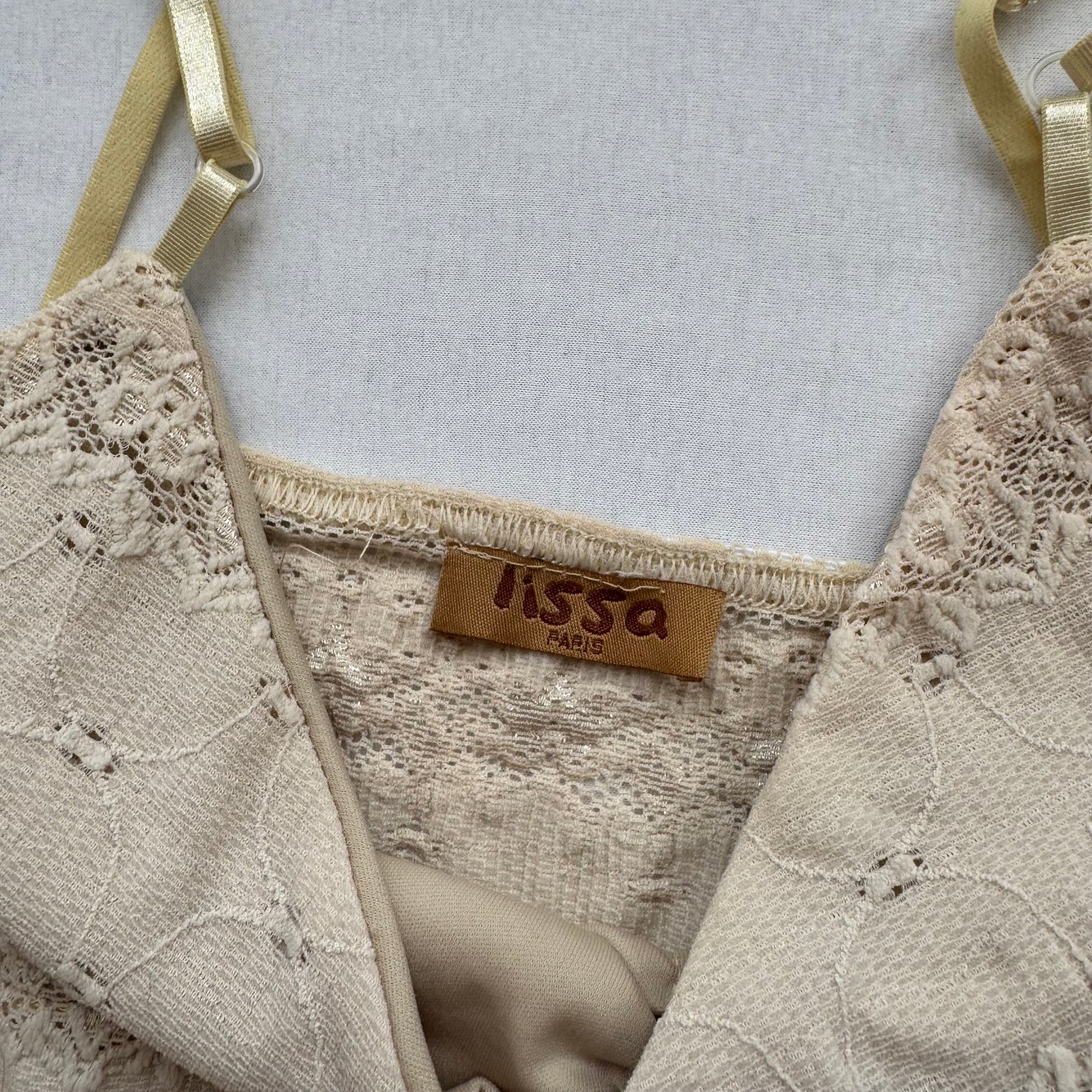 Vintage lace ruffle cami (S)