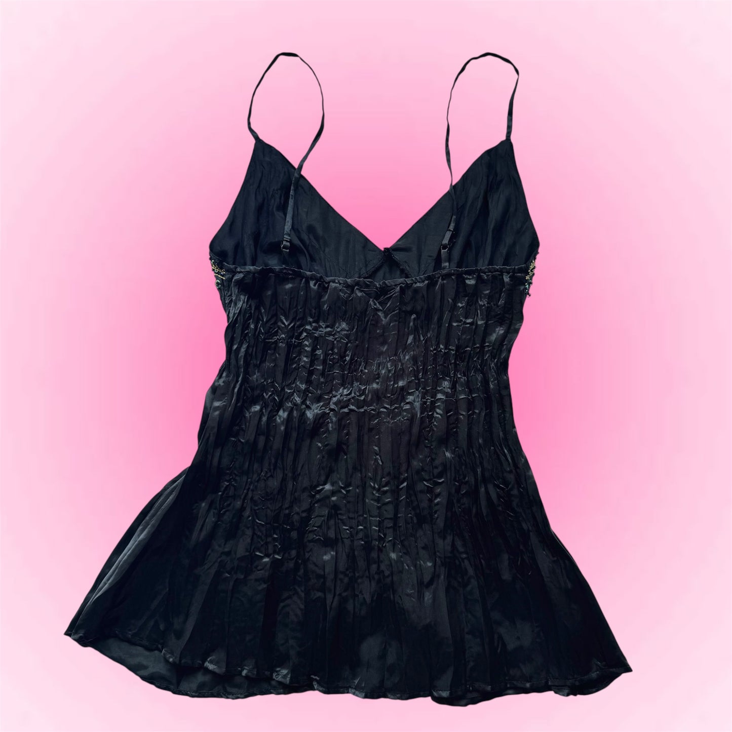 Black beaded top (M)