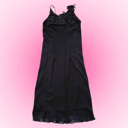 Vintage Black Ruffle Dress (M)