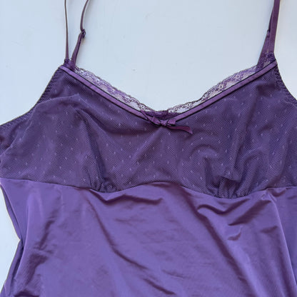 Purple Lace Babydoll Cami Top (M)