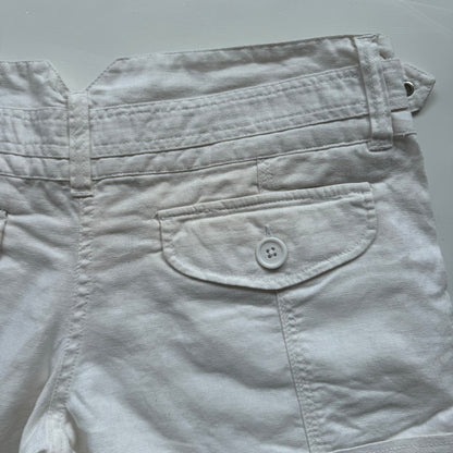 White Linen Y2k Shorts (S)