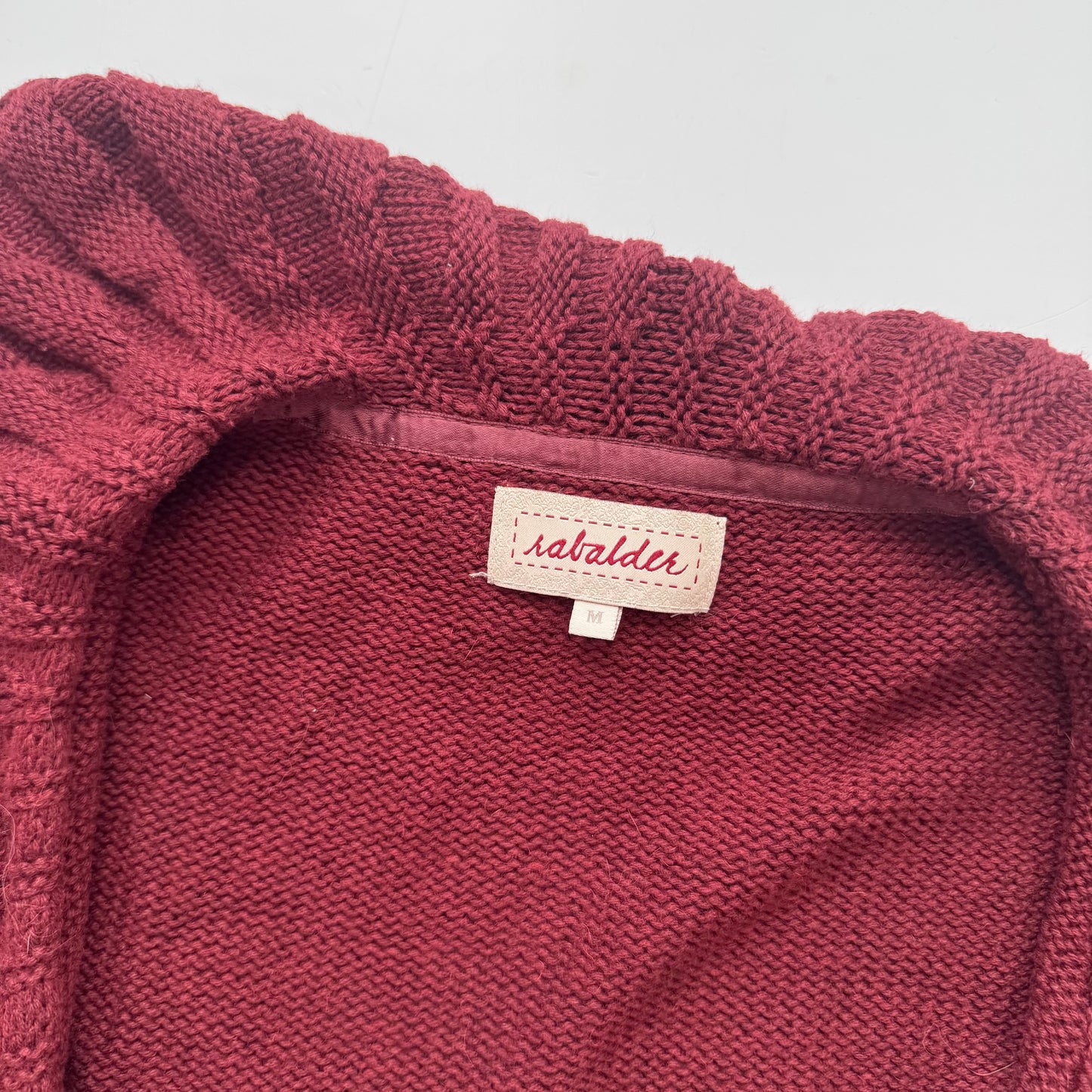 Burgundy Knit Cardigan (M)