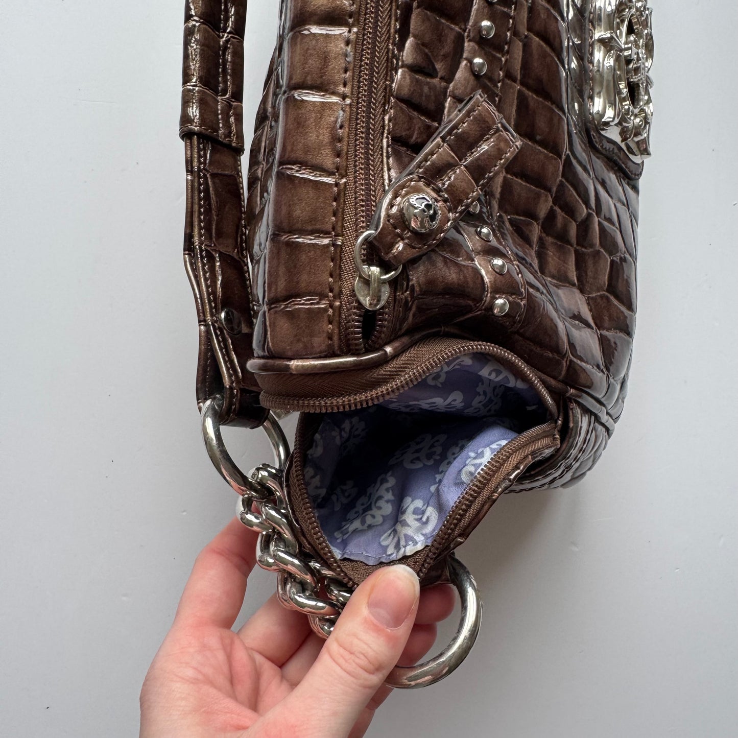 Brown Croc Vintage Bag