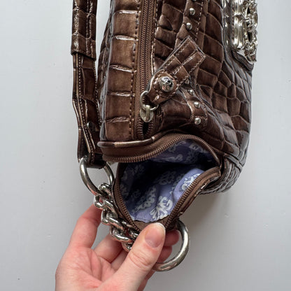 Brown Croc Vintage Bag