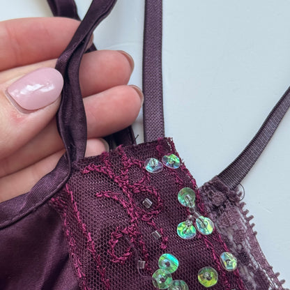 Purple Sequin Babydoll Cami (M/L)