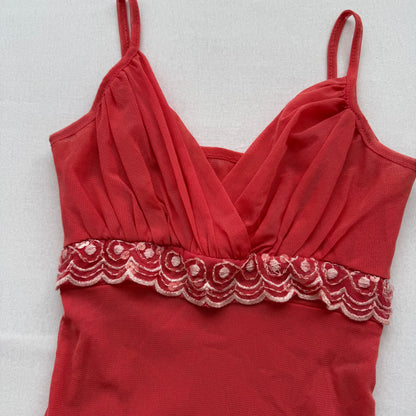 Vintage red mesh cami (XS)