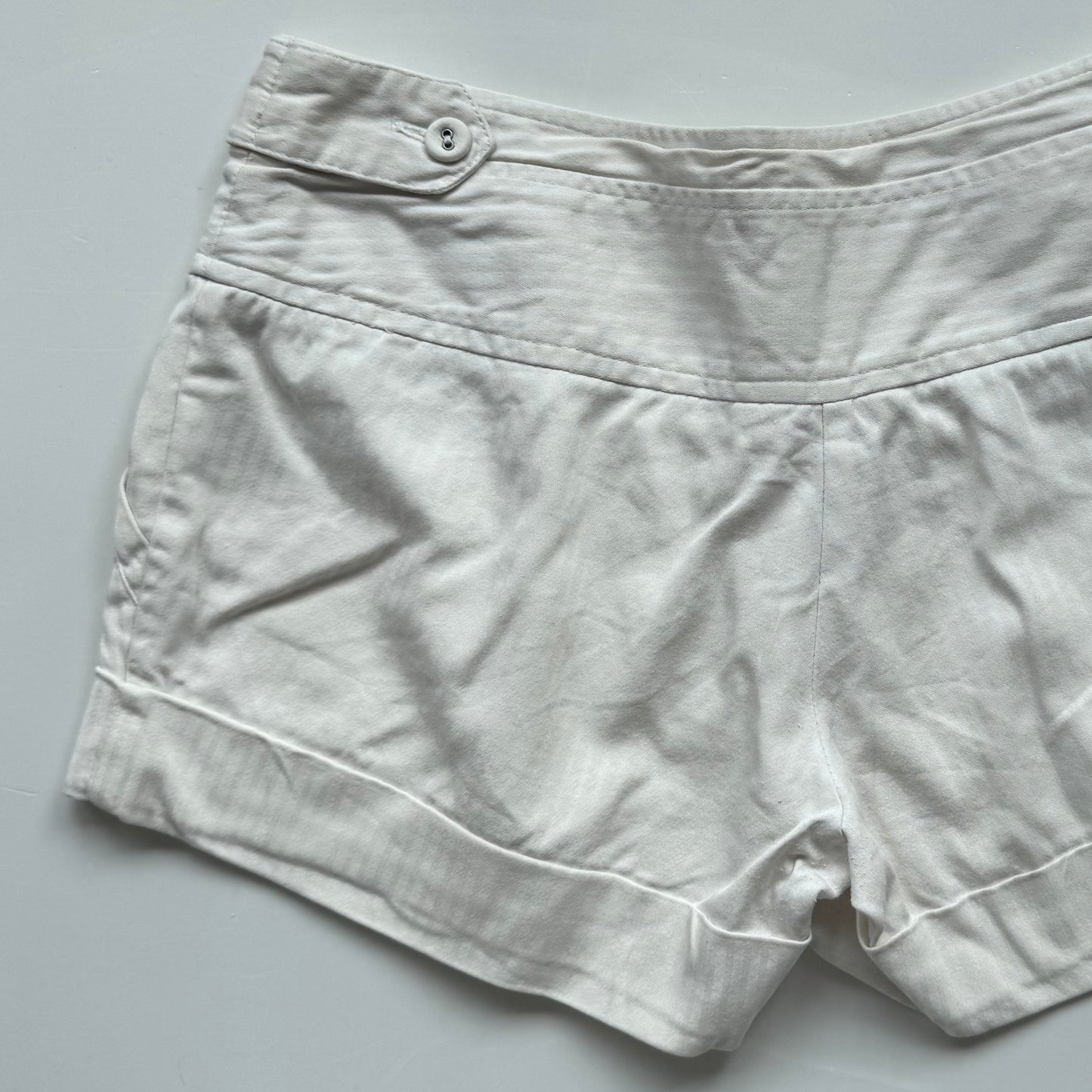 White Denim Mini Shorts (XS)