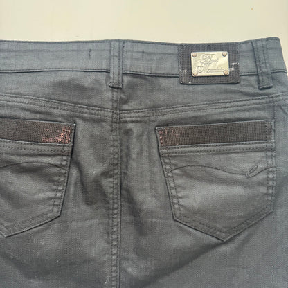 Black sequin mini skirt (M)