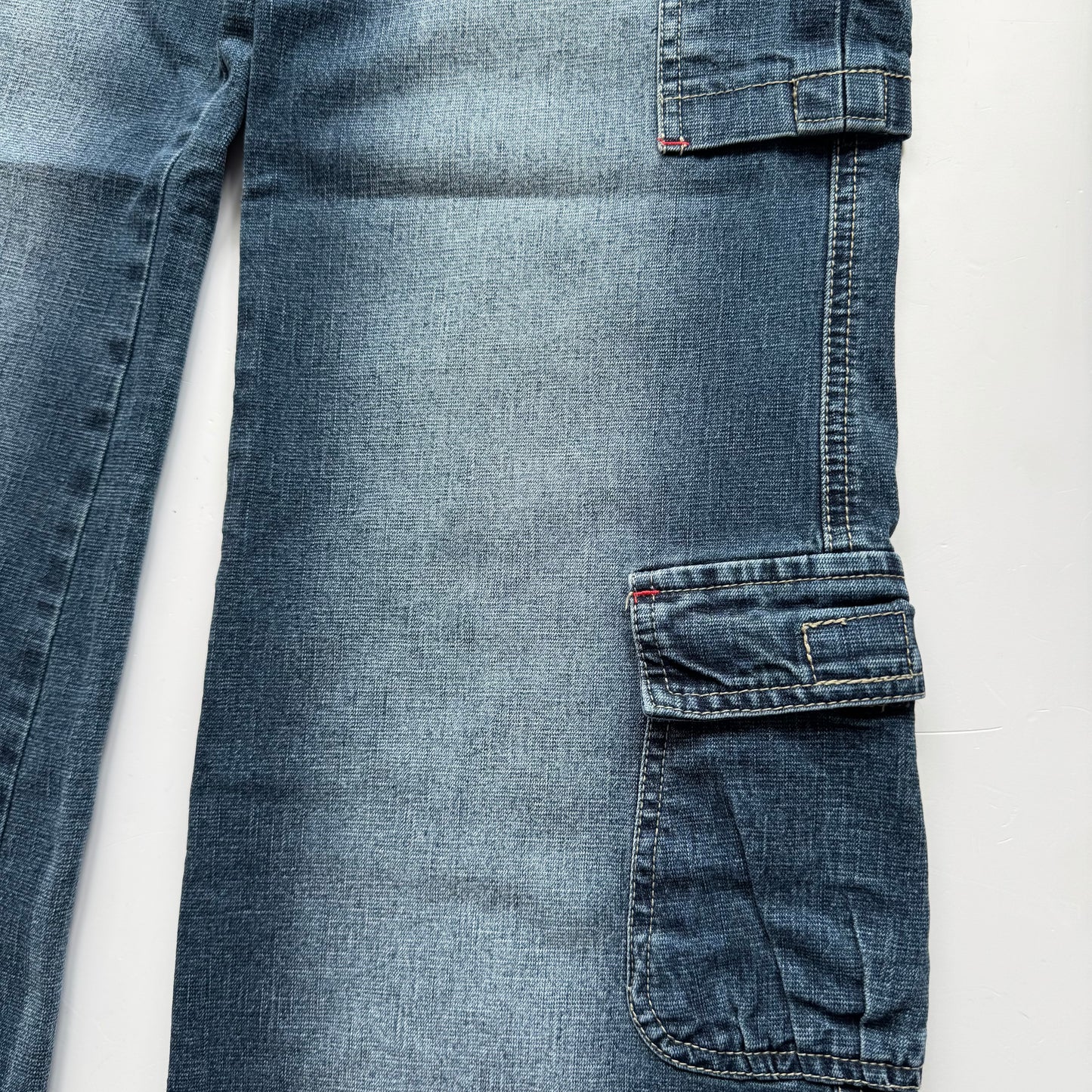 Y2K Wide Leg Cargo Jeans (S)
