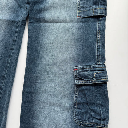 Y2K Wide Leg Cargo Jeans (S)