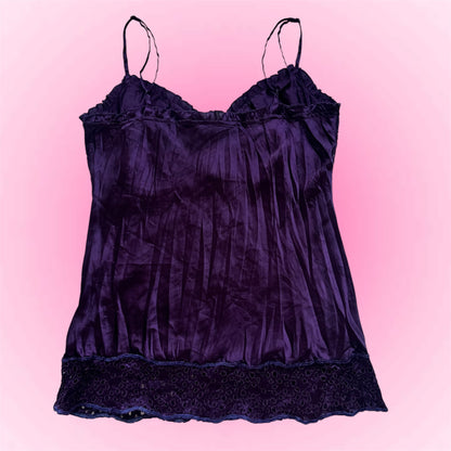 Plum Lace Y2K Babydoll Top (M)