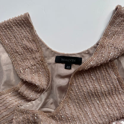 Pink Sequin Silk Top (M)