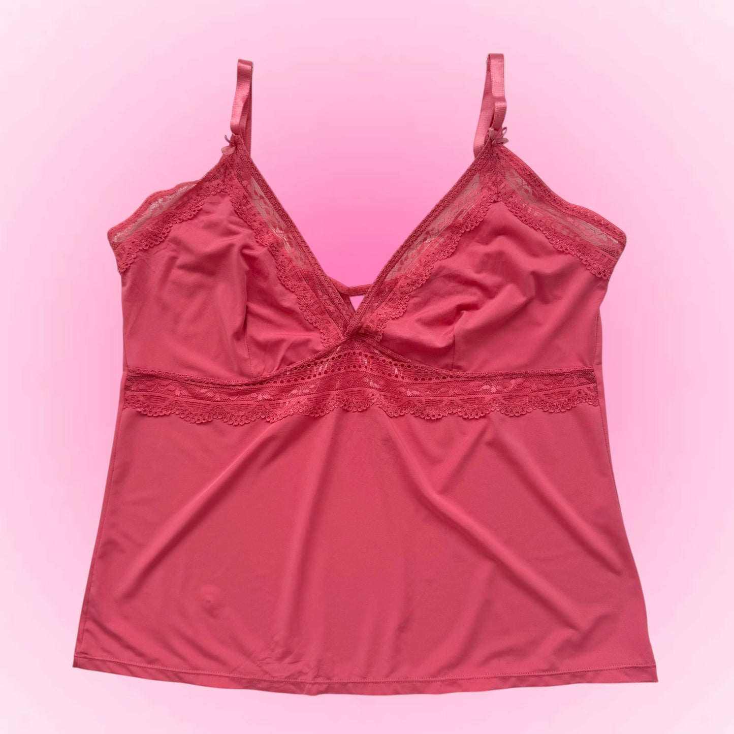 Pink Lace Coquette Cami (M)