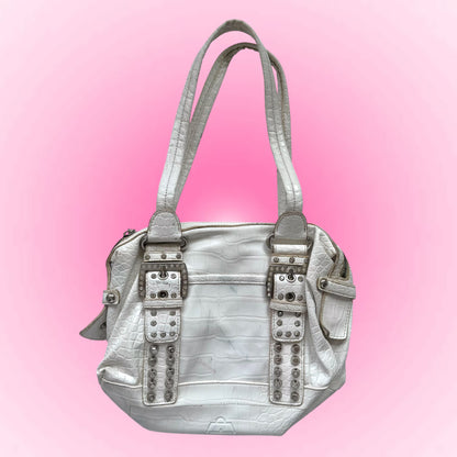 Kathy Van Zeeland White Y2K Shoulder Bag