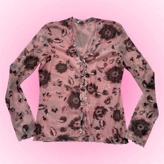Sheer Floral Longsleeve (M)