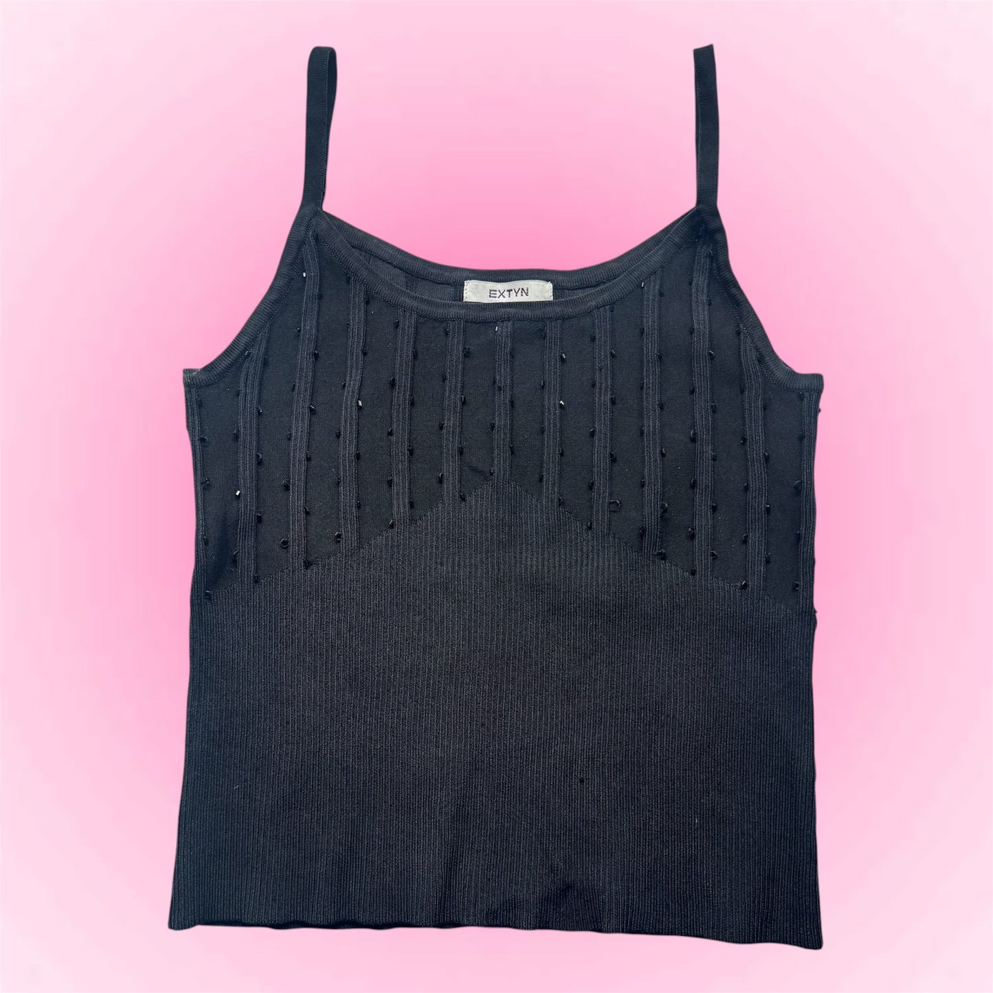 Ribbed Pearl Tank Top (XS)