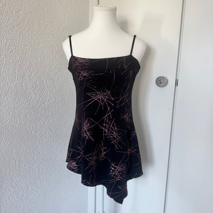 Black Glittery Asymmetrical Top (M)