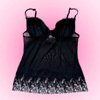 Black coquette corset top (80B)