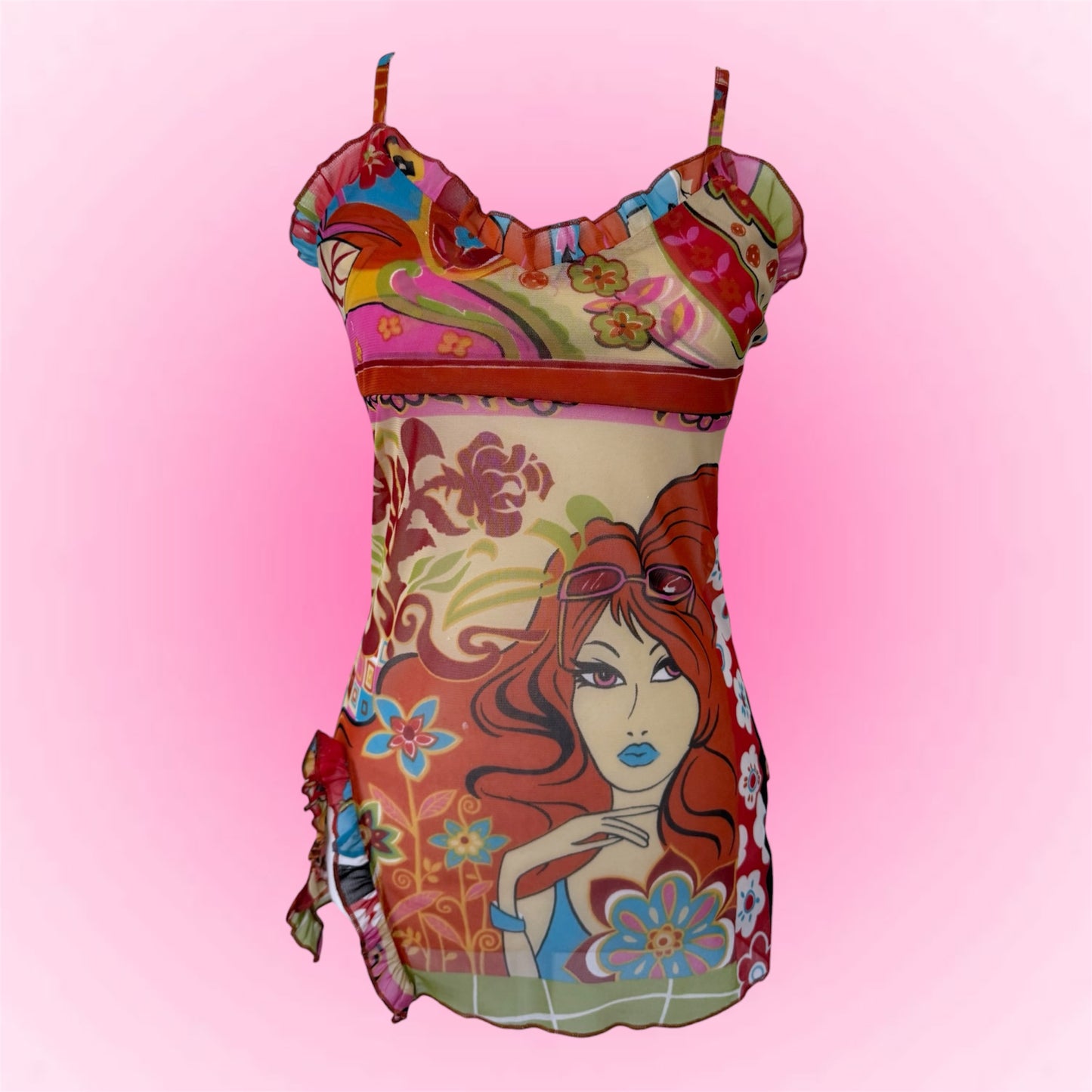 Y2K Graphic Fairy Top (S)