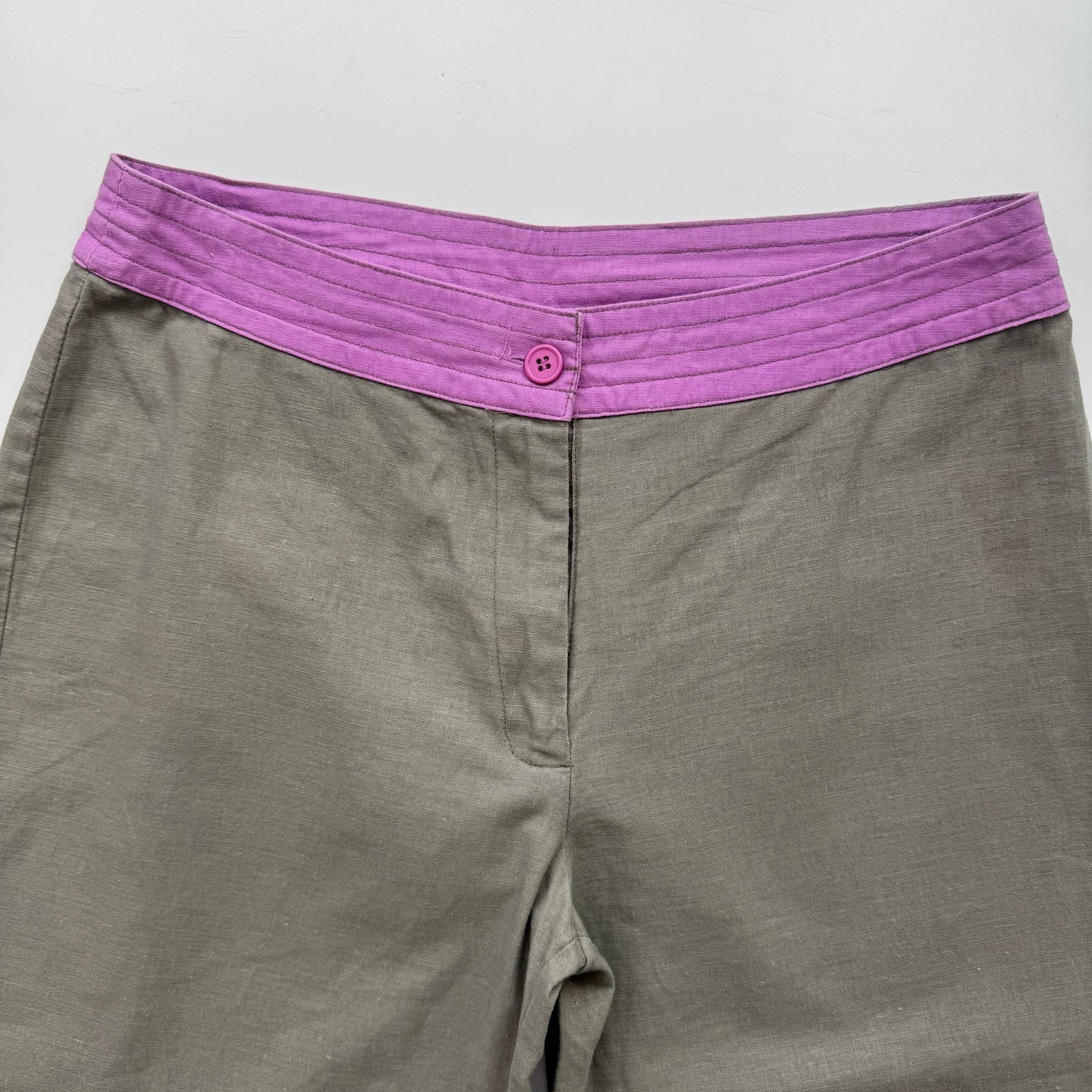 Green Low-Rise Y2k Capris (S)