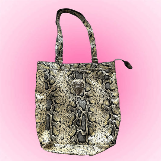 Snakeskin Print Tote Bag