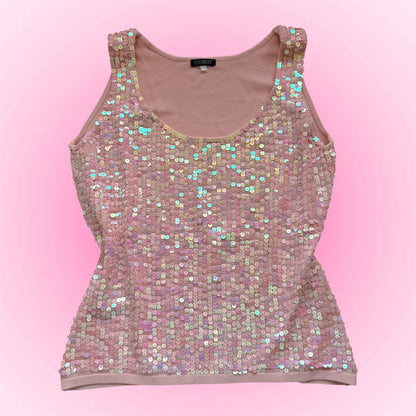 Pink Sequin Tank Top (M/L)