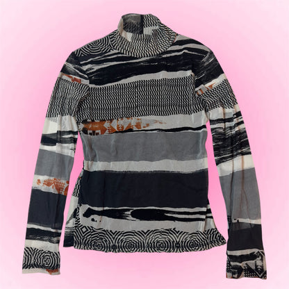 High-Neck Mesh Top (S/M)