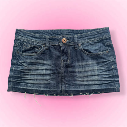 Y2k denim mini skirt (M)