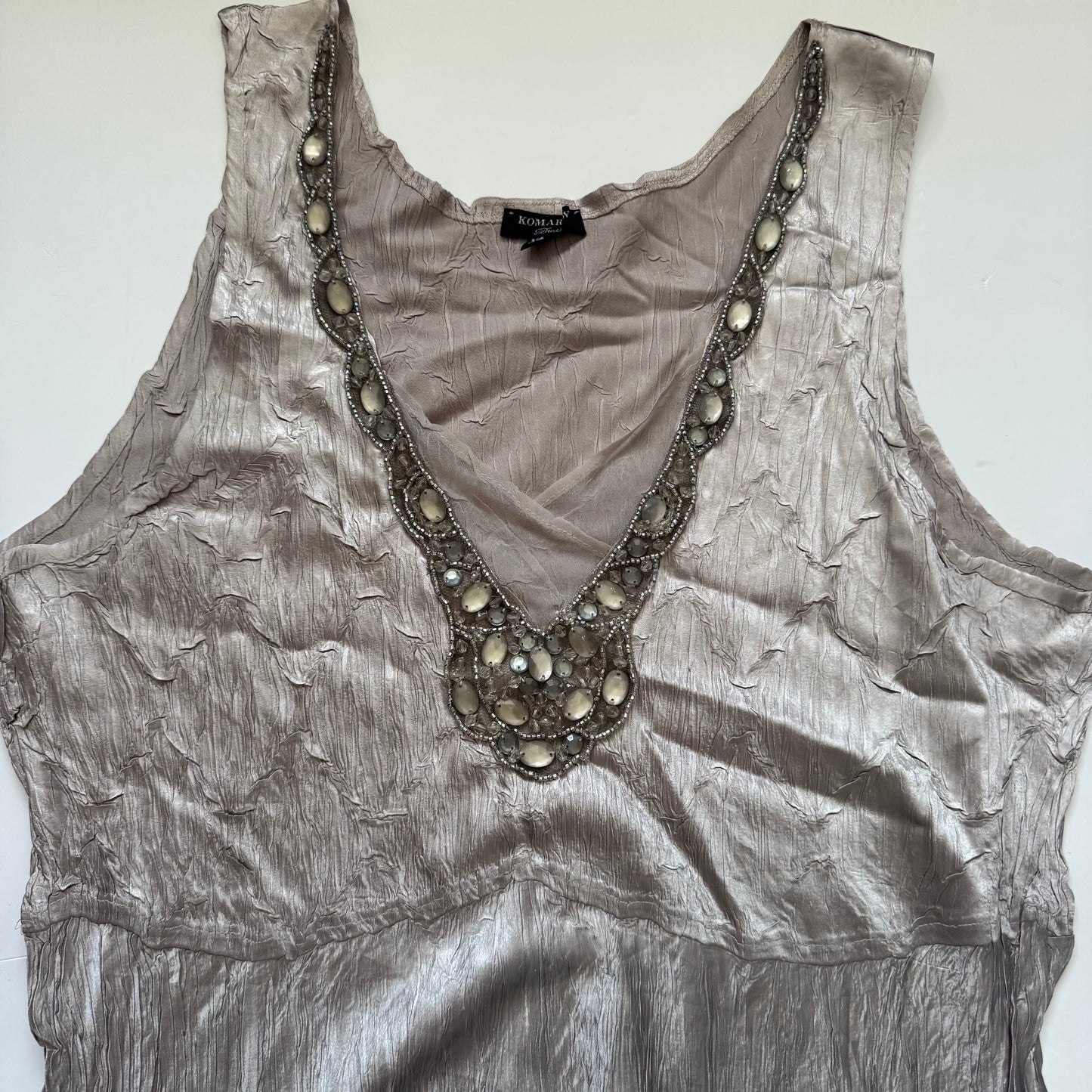 Vintage Embellished Maxi Dress (L)