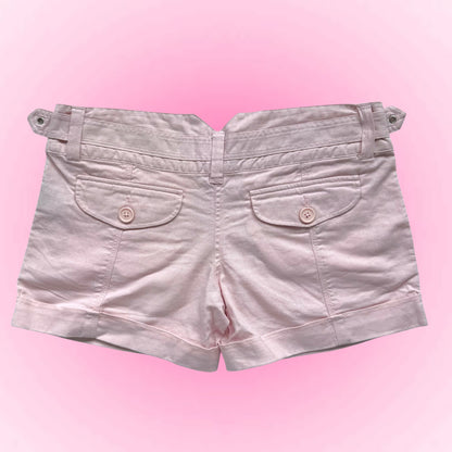 Pink Linen Y2k Shorts (S)