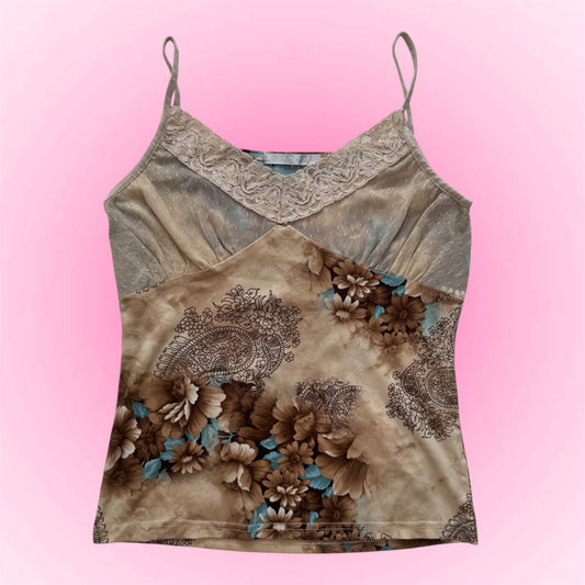 Vintage brown cami top (S)