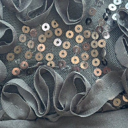 Black Ruffle Vintage Dress (S)