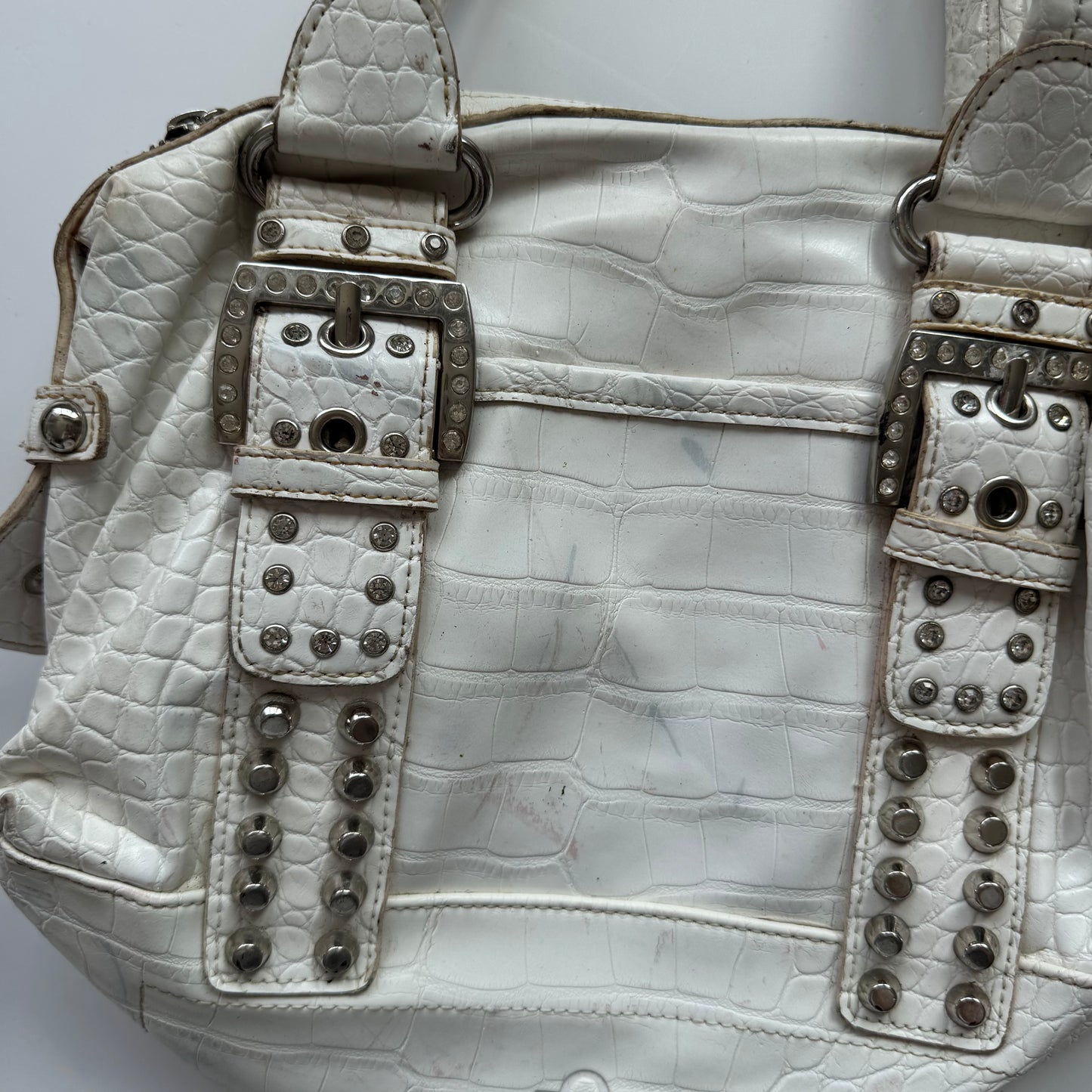 Kathy Van Zeeland White Y2K Shoulder Bag