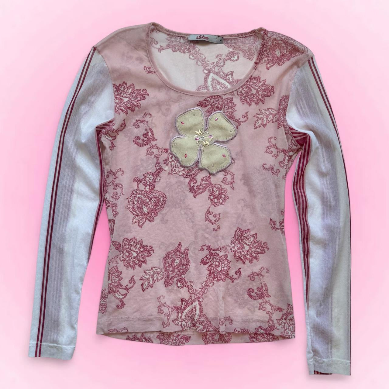 Pink Floral Fairycore Longsleeve (M)