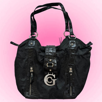 Vintage Black Gussaci Shoulder Bag