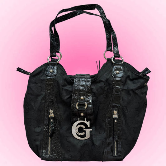 Vintage Black Gussaci Shoulder Bag