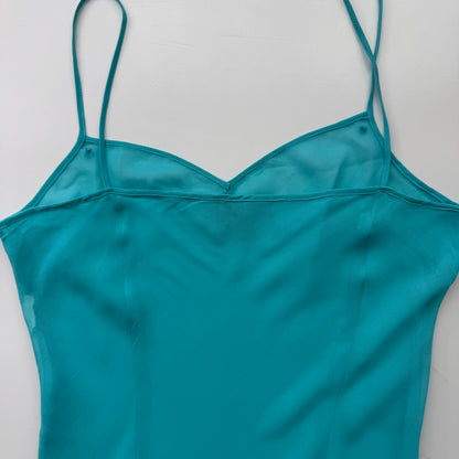Turquoise Sheer Vintage Dress (M/L)