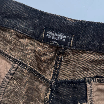 Patchwork Panel Jeans (S/M)