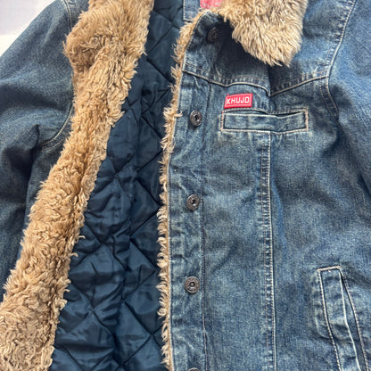 Denim Jacket with Faux Fur (S)
