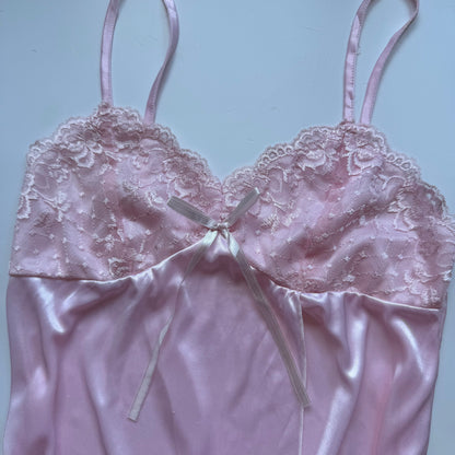 Light Pink Satin Lace Cami (S)