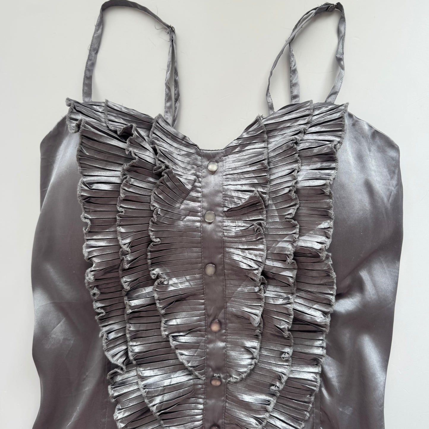 Silver Ruffled Camisole (XS)