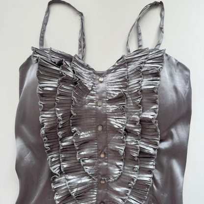 Silver Ruffled Camisole (XS)