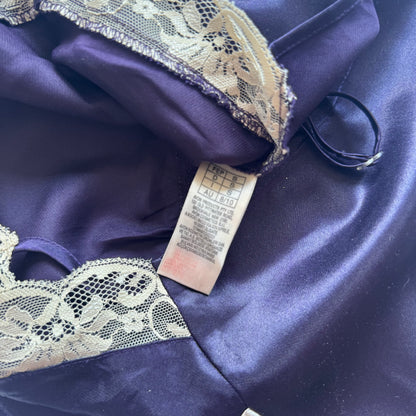 Dark Blue Satin Y2K Top (S)
