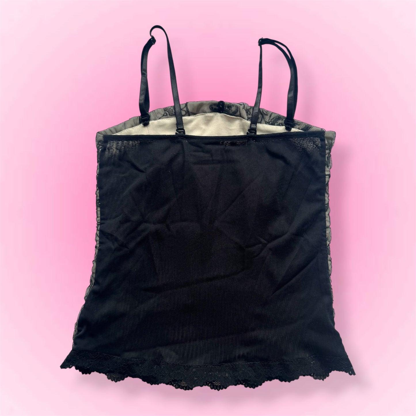 Black Lace Y2k Top (S/M)