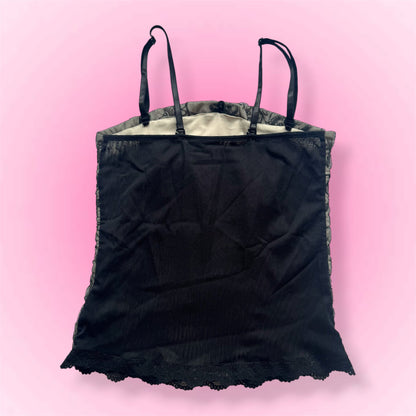 Black Lace Y2k Top (S/M)