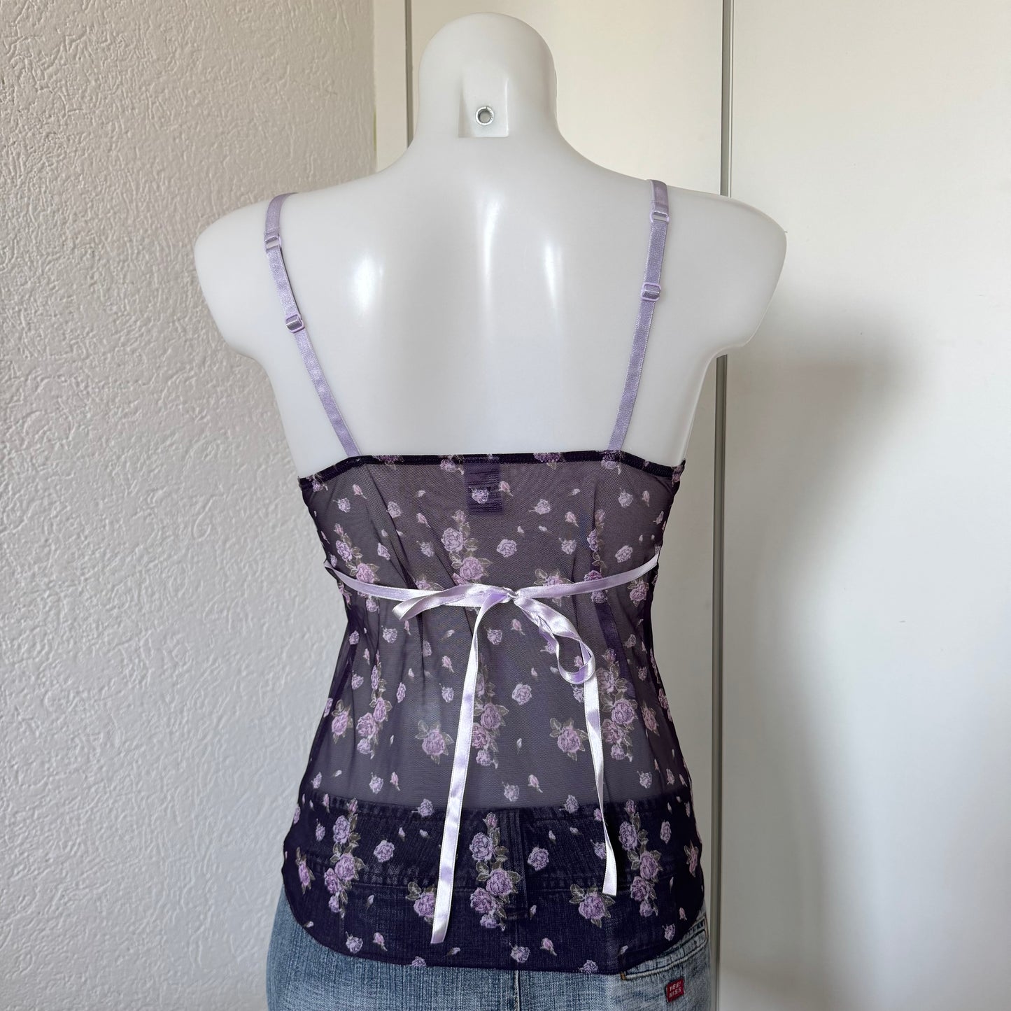 Purple Floral Babydoll Top (S)